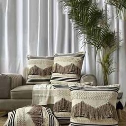 Set of 5 Cushion Covers with Stitch Detail-17