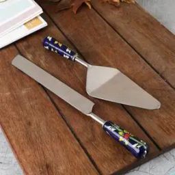 Stainless Steel & Ceramic Cake Server & Knife Set-50