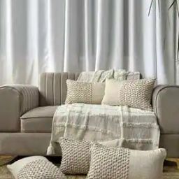 Set of 5 Cushion Covers with Stitch Detail-image-69