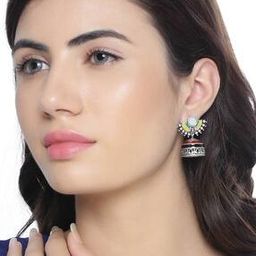 Oxidised Jhumka Earrings-15