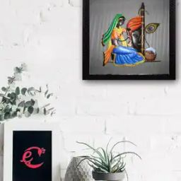Radha Krishna Satin Matt Texture UV Art Painting-23
