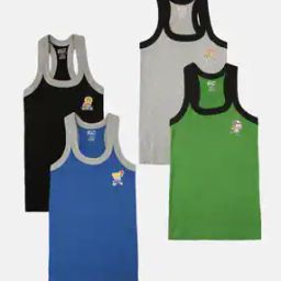 Pack of 4 Boy Sleeveless Scoop-Neck Vests-image-99