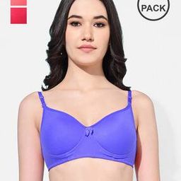Pack of 3 Women Non-Wired Lightly-Padded Bras-image-84