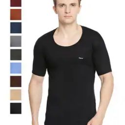 Pack of 10 Men Solid Combed Cotton Shrinkless Vest-image-125