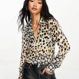 Women Animal Print Long Sleeve Regular Fit Shirt-image-74