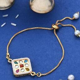 Gold-Plated Pearl-Beaded Rakhi-image-22