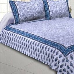 240 TC King Size Cotton Bedsheet with 2 Pillow Covers-image-27