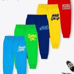 Infants Pack of 5 Printed Joggers-image-2
