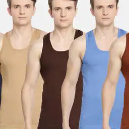 Pack of 5 Men Solid Combed Cotton Shrinkless Vest-image-25
