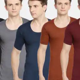 Pack of 5 Men Solid Combed Cotton Shrinkless Vest-image-62