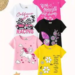 kuchipoo Girls Graphic Relaxed Fit T-Shirt-picture-29