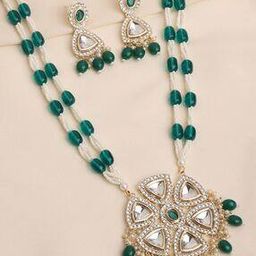 oomph Stone-Studded Necklace & Earrings Set-picture-40