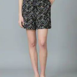Allover Print & Functional Pocket Lounge Shorts-image-3