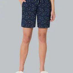 Allover Print & Functional Pocket Lounge Shorts-image-84