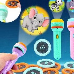 Mini Projector Flashlight Torch Educational Toy with 3 Reels-34