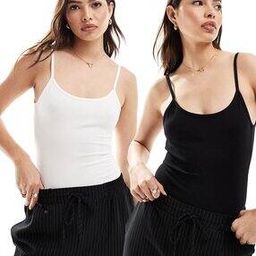 WomenPack of 2 Cami Strap Low Back Bodysuits-picture-37