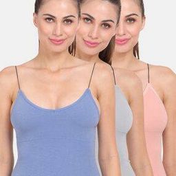 Pack of 3 Scoop-Neck Camisoles-image-2