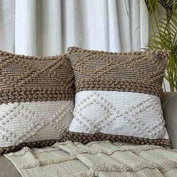 Set of 2 Square-Shaped Cushions 16"x16 -image-0