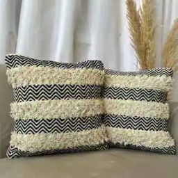 Set of 2 Square-Shaped Cushion Covers 16"x16 -image-85