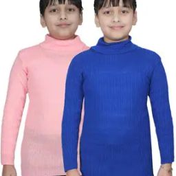 Pack of 2 Girl Ribbed High-Neck Pullovers-picture-16