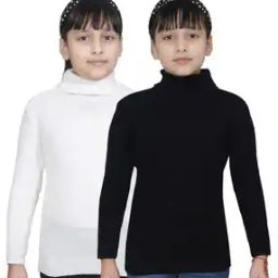 Pack of 2 Girl Ribbed High-Neck Pullovers-picture-15