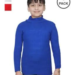 Pack of 3 Girl Ribbed High-Neck Pullovers-46