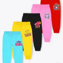 Pack of 5 Typographic Print Pyjamas with Elasticated Waistband-image-37