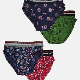 Boys Pack of 4 Printed Briefs with Elasticated Waistband-image-51