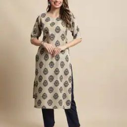 Women Printed Straight Kurta & Pants Set-37