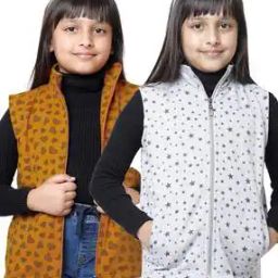 Girls Pack of 2 Graphic Print Harrington Jackets-image-17