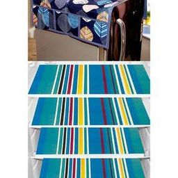 Set of 5 Striped Fridge Mats & Covers-image-0