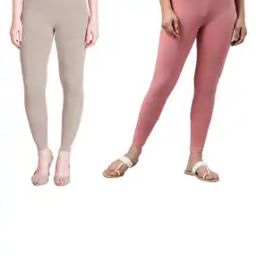 Women Pack of 2 Leggings with Elasticated Waistband-image-4