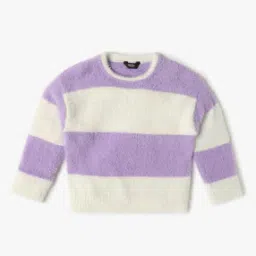 Girls Colourblock Regular Fit Round-Neck Sweatshirt-image-23