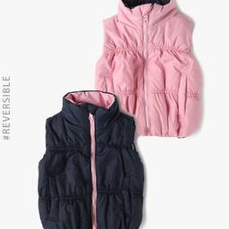 Girls Reversible Zip-Front Puffer Jacket-image-9