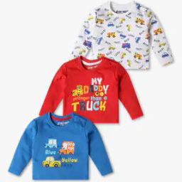 Pack of 3 Printed Crew-Neck T-Shirts-66