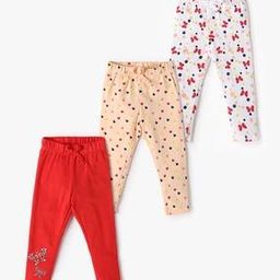 Girls Pack of 3 Printed Leggings-image-35