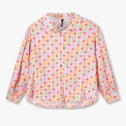 Girls Floral Print Regular Fit Shirt-image-20