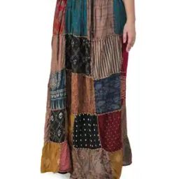 Women Patch-work Skirt-33