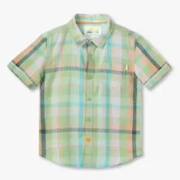 Boys Checked Regular Fit Shirt with Patch Pocket-picture-4