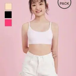 Girls Pack of 4 Camisoles with Adjustable Strap-image-10