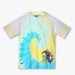 Boys Tie & Dye Slim Fit Hooded T-Shirt-picture-11