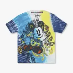 Boys Mickey Mouse Print Relaxed Fit Crew-Neck T-Shirt-38