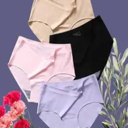 Women Pack of 4 Briefs with Elasticated Waist-picture-32