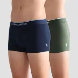 Pack of 2Cotton Blend Regular Trunks    -image-10