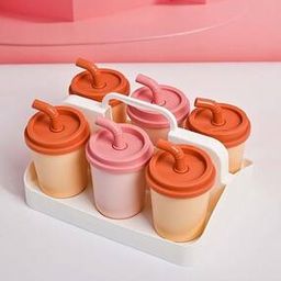 Set of 6 Cylindrical Plastic Ice Cream Mould-image-50