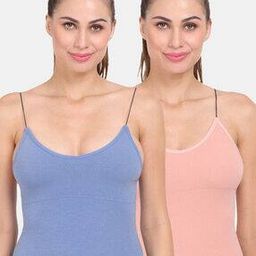 Pack of 2 Scoop-Neck Camisoles with Ribbed Hem-image-86