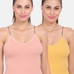 Pack of 2 Scoop-Neck Camisoles with Ribbed Hem-image-47