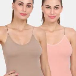 Pack of 2 Scoop-Neck Camisoles with Ribbed Hem-image-35