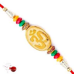 Beaded Om Rakhi Bracelet-41