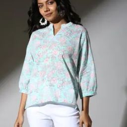 Sanganer Handblock Print Cotton Top-picture-11